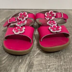 Kids Footmates Pink Flower Strap Sandals